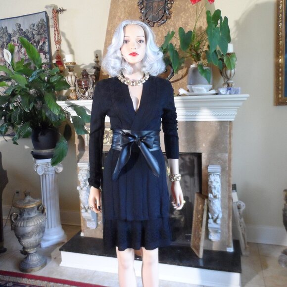 M Missouni Black Knit Skirt & Cardigan Set Size IT 44 - US 8 - Picture 1 of 16